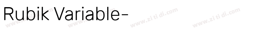 Rubik Variable字体转换